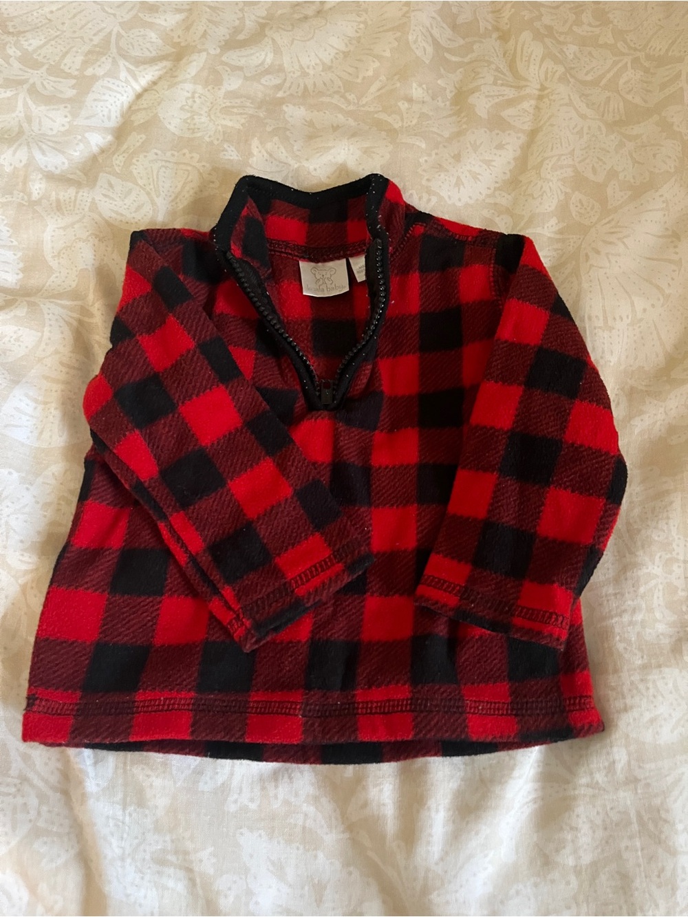 Koala Kids Red & Black Buffalo Plaid Fleece Pullover